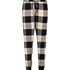 Twill check petite pysjamasbukse, Svart
