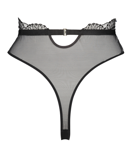 Highleg g-streng Akira, Svart