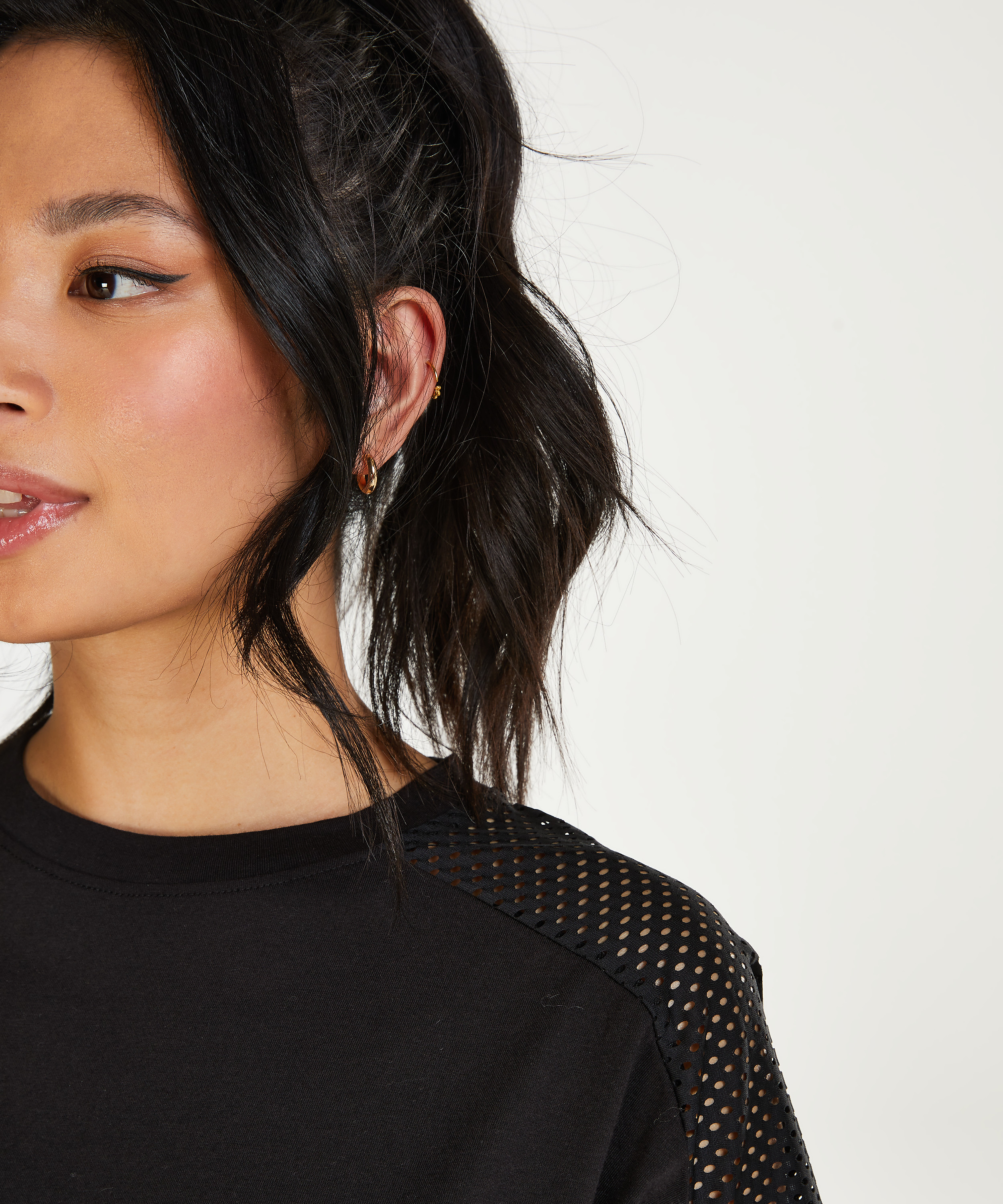 HKMX crop-topp, Svart, main