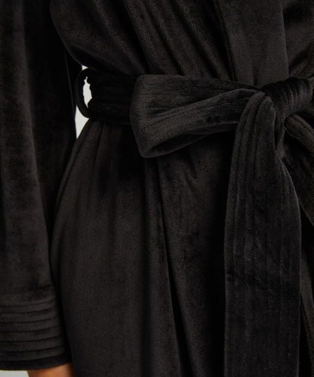 Badekåpe Velours, Svart