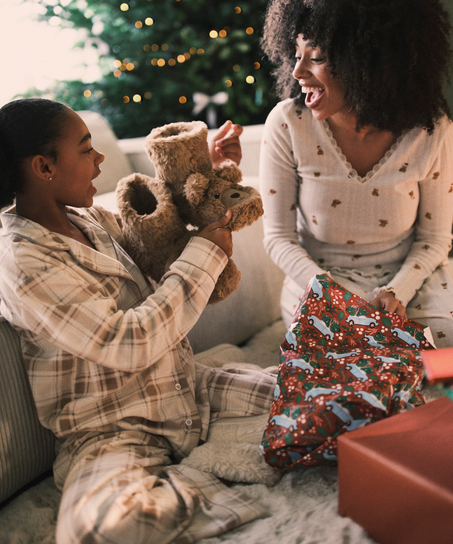 Tøfler Bamse, Beige