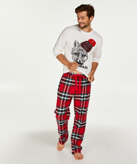 Men's pyjama set, Rød