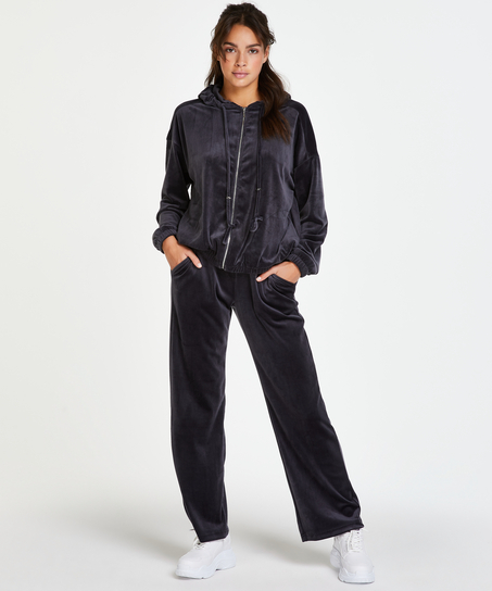 Jacket hoodie velours, Gr&aring;