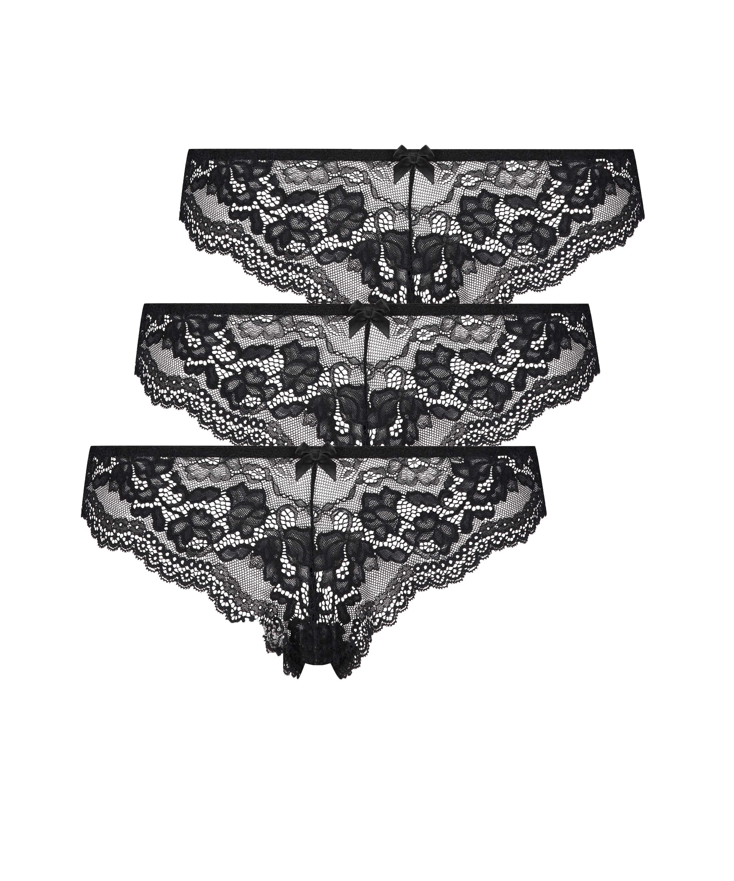 3-pakning brasiliansk truse Chelsea, Svart, main