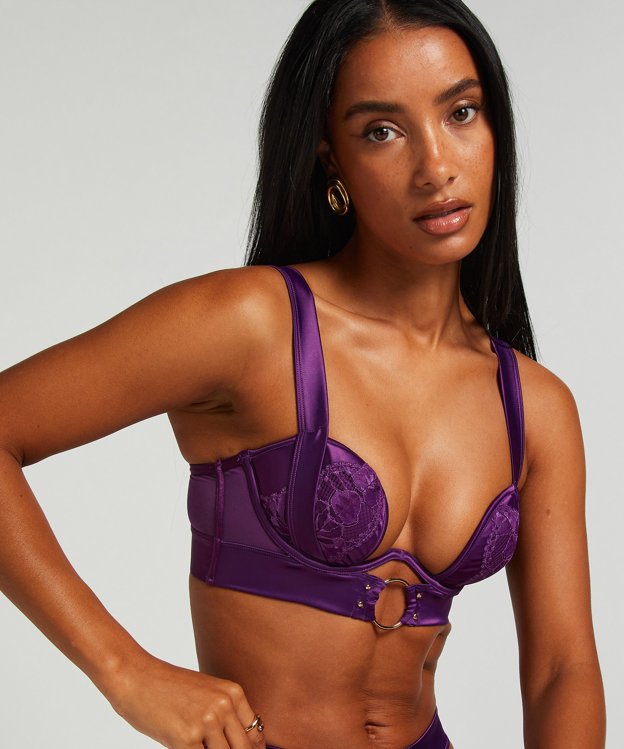 Polstret Longline-BH med bøyle Elsa, Lilla