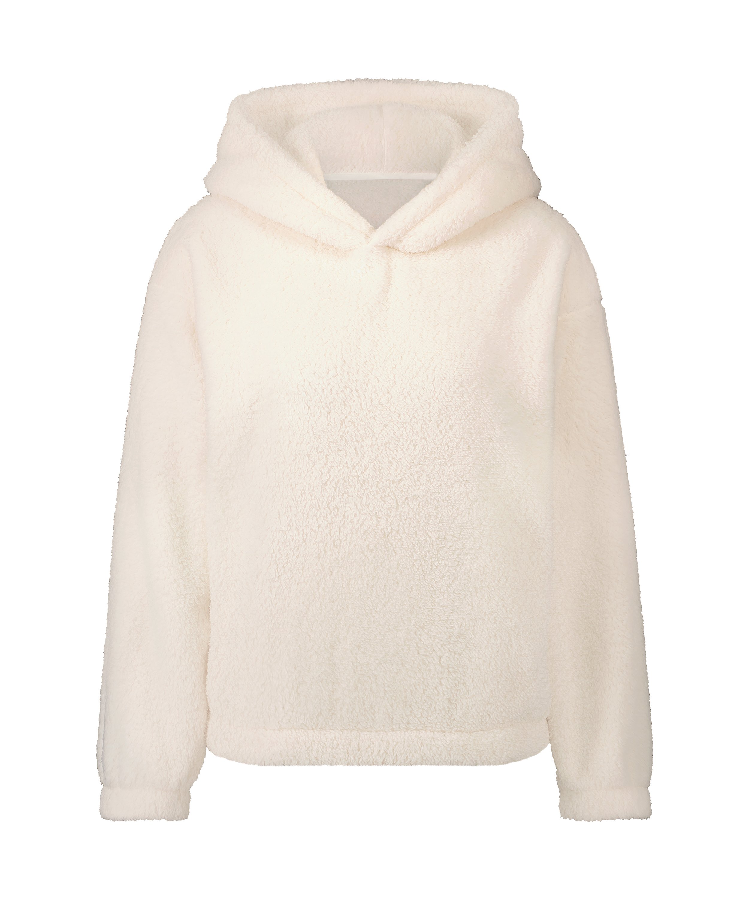 Fleece Snuggle hettegenser, Hvit, main