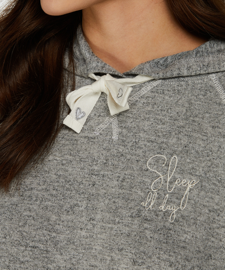 Kortermet hettegenser, Grå