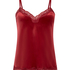 Cami-topp Velours Lace, Rød