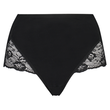 Lace Maxi supersliptruse i bomull, Svart