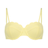 Fôret stroppeløs bikinitopp med spiler Scallop skål E +, Gul