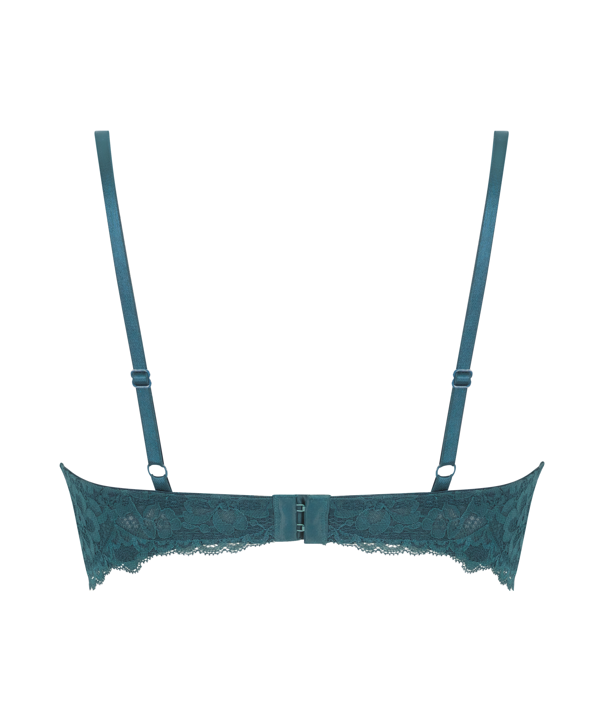 Vattert bh med bøyle push-up Marine, Blå, main