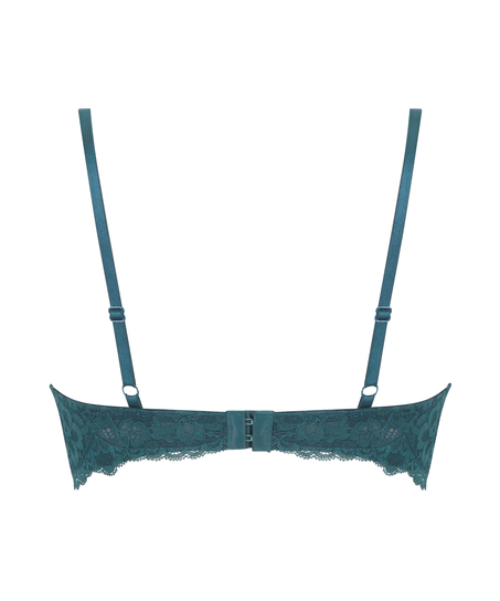 Vattert bh med bøyle push-up Marine, Blå