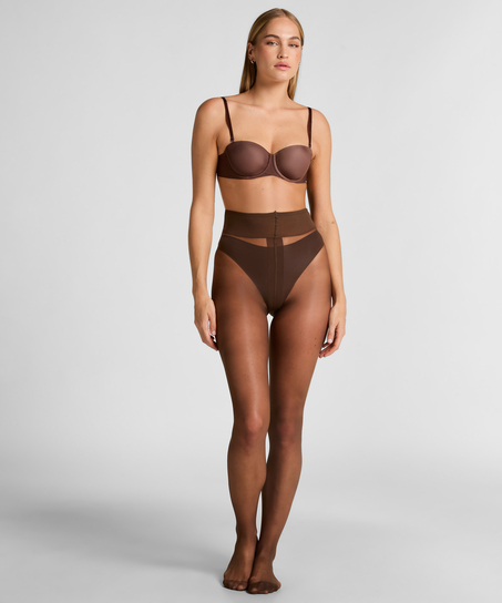 Str&oslash;mpebukse 15 Denier Second Skin, Brun