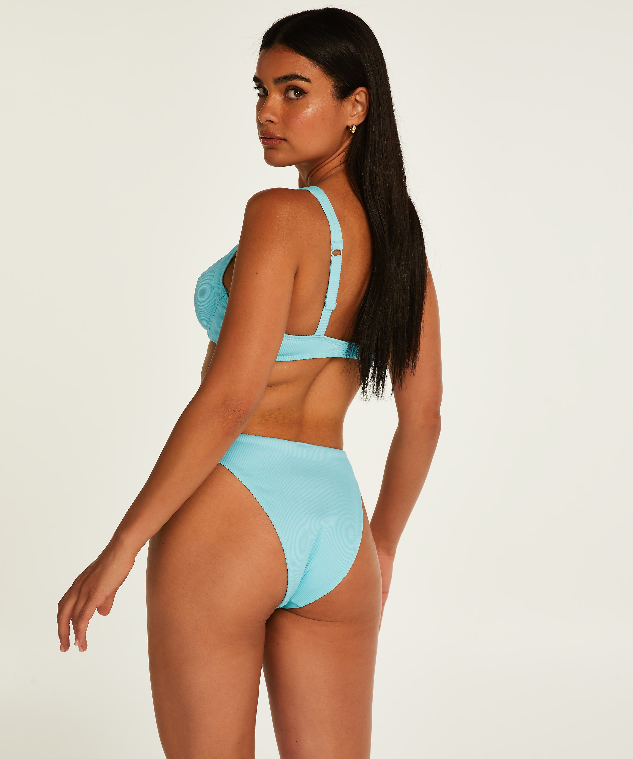 Texture upolstret bikinitopp med spiler, Svart, main