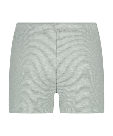 Ribbet shorts, Grønn