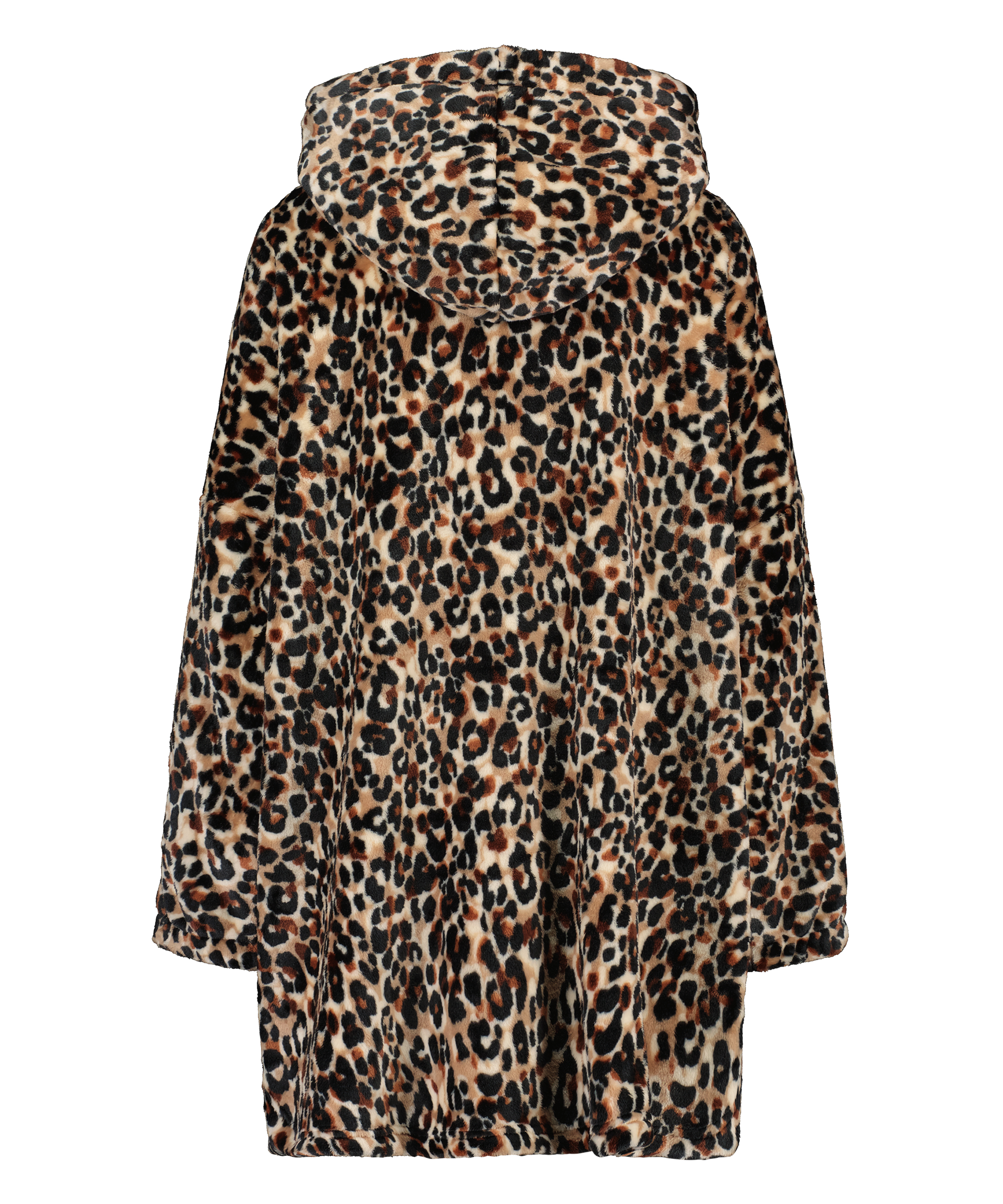 Flanellfleece Hoodie, Brun, main