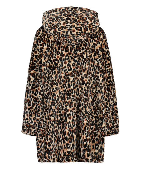 Flanellfleece Hoodie, Brun