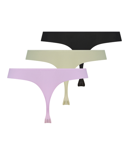 3-pakning med usynlige g-strenger, Lilla