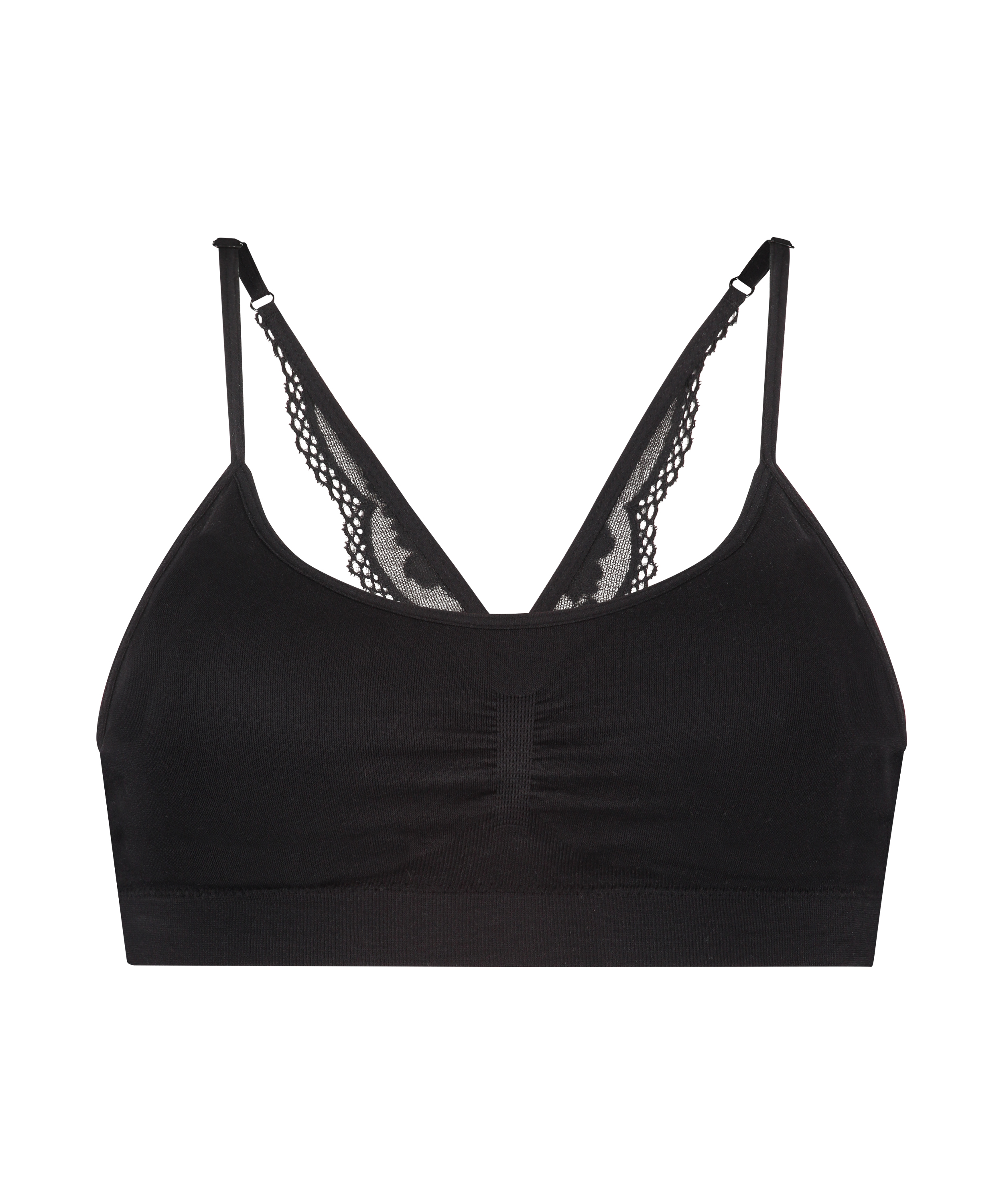 Marine sømløs bralette, Svart, main