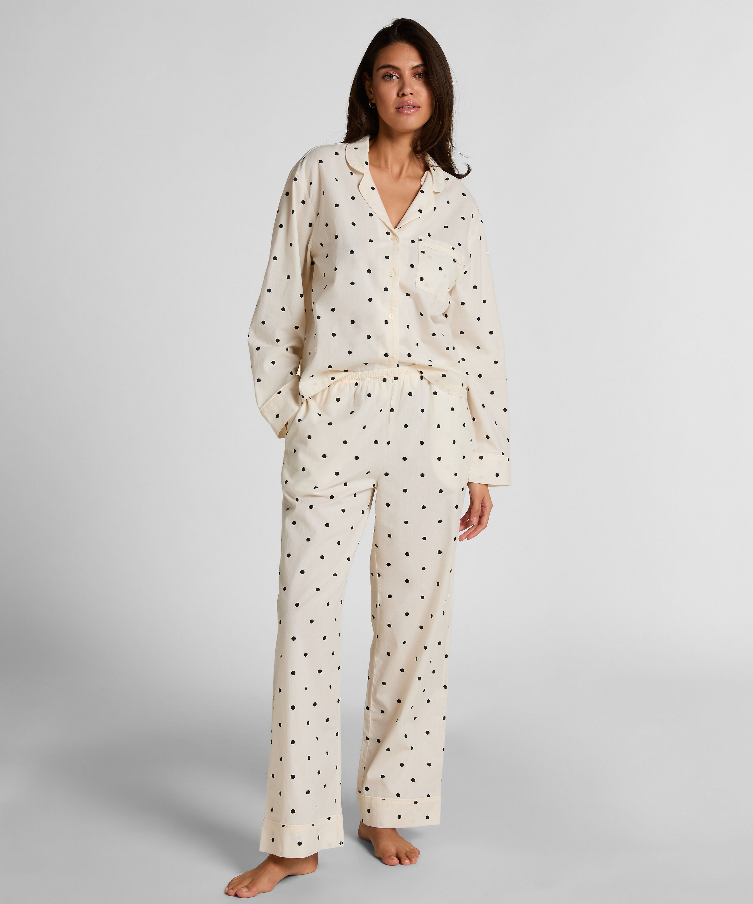 Pant Cotton Dot, Hvit