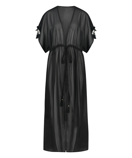 Flortynn kimono, Svart