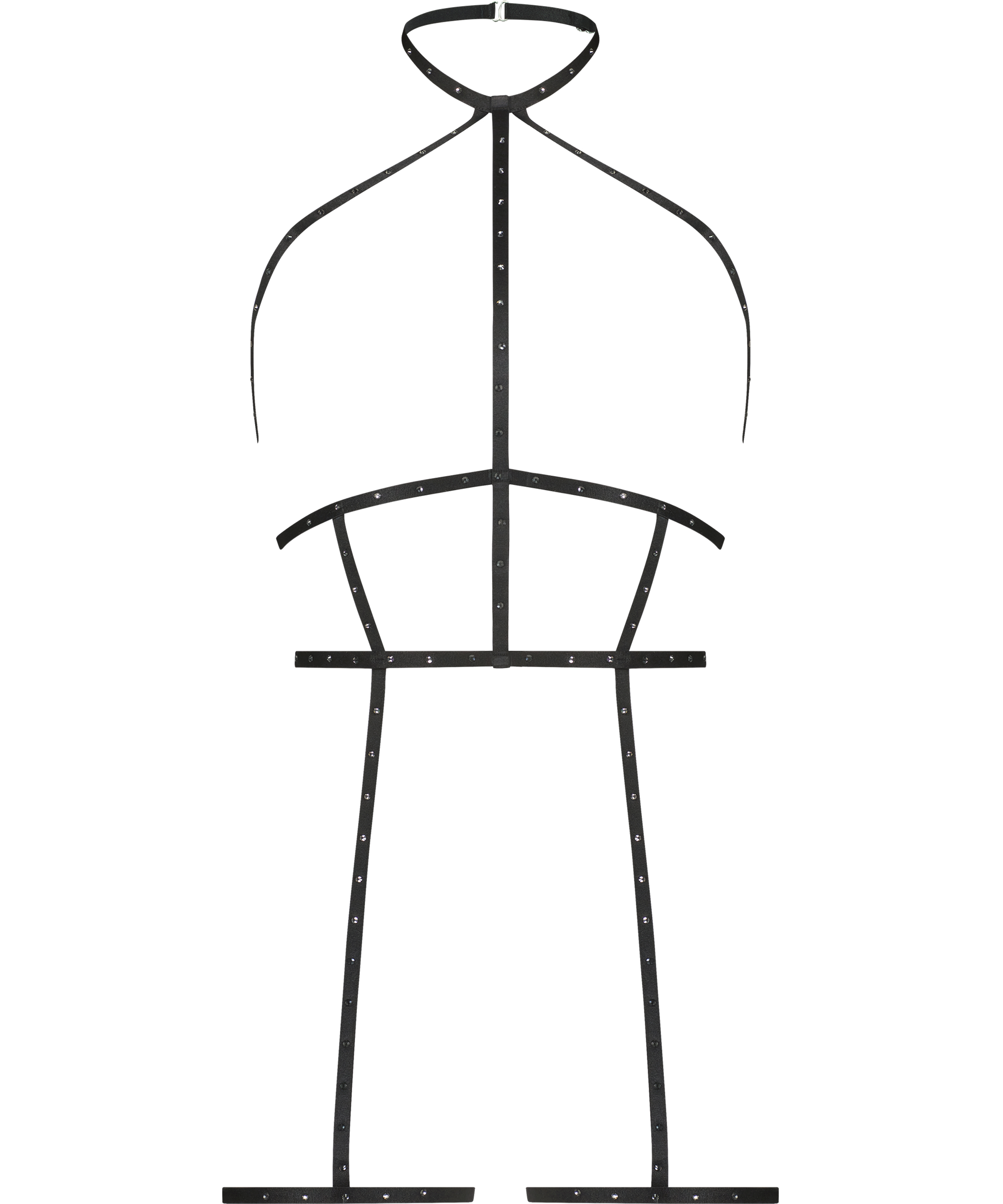 Private Rhinestone-sele, Svart, main