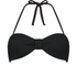 Bandeau Bikinitopp Crinkle, Svart