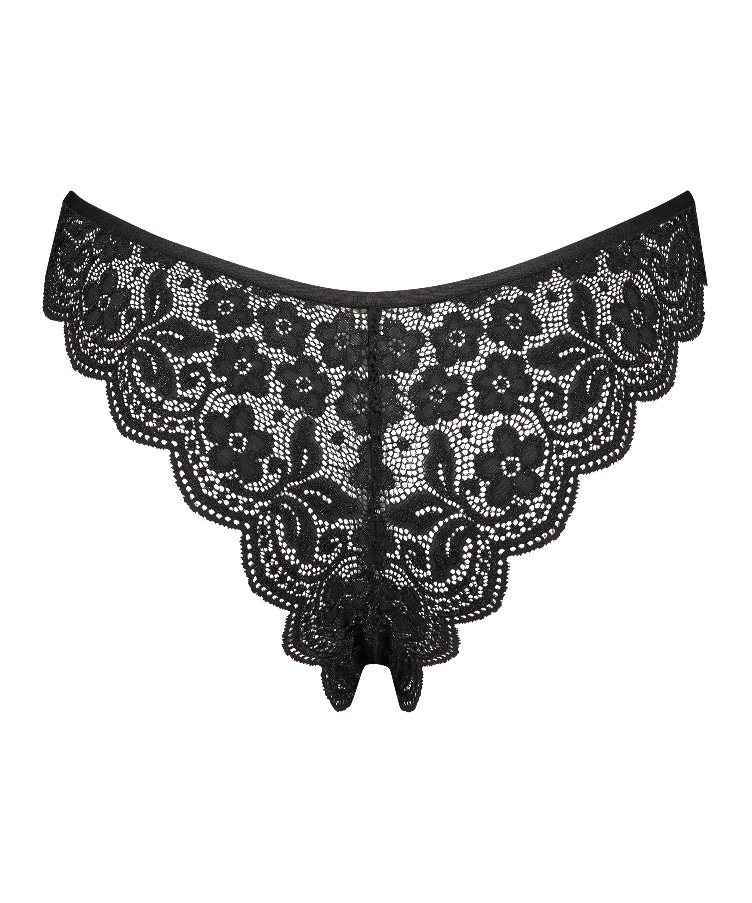 Slip brésilien jambe haute, Svart, main
