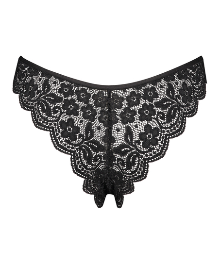 Slip brésilien jambe haute, Svart