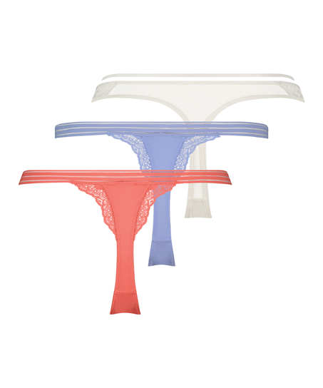 3-pakning med tanga, Rosa