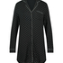 Essential langermet skjortekjole i jerseystoff, Svart
