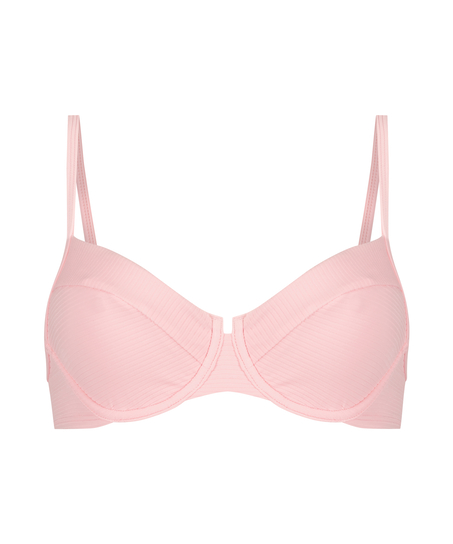 Texture upolstret bikinitopp med spiler, Svart