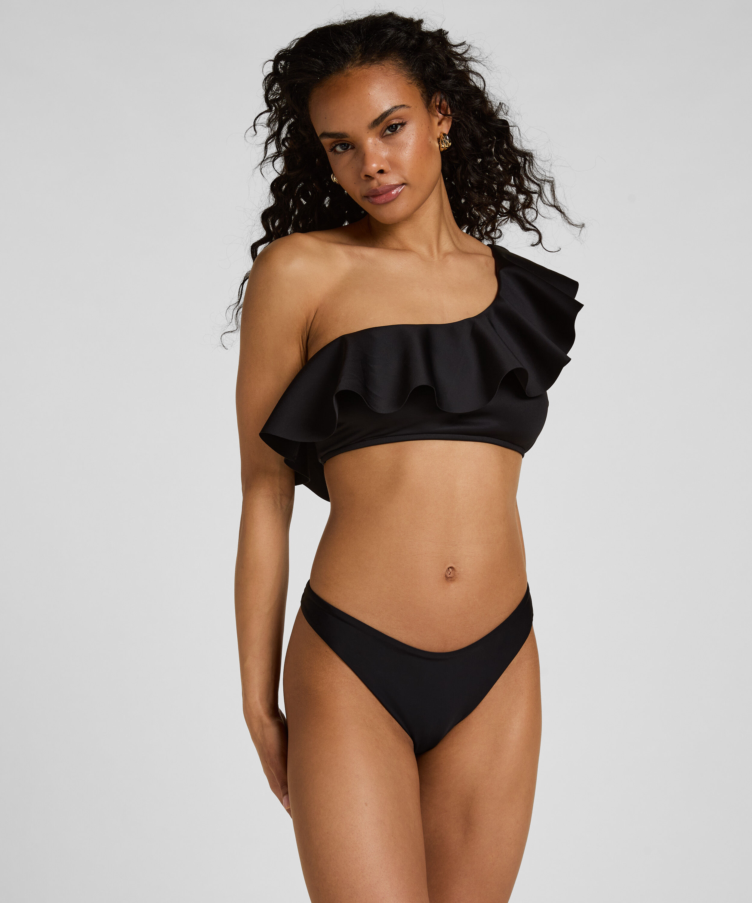 Highleg Bikinibukse Luxe, Svart