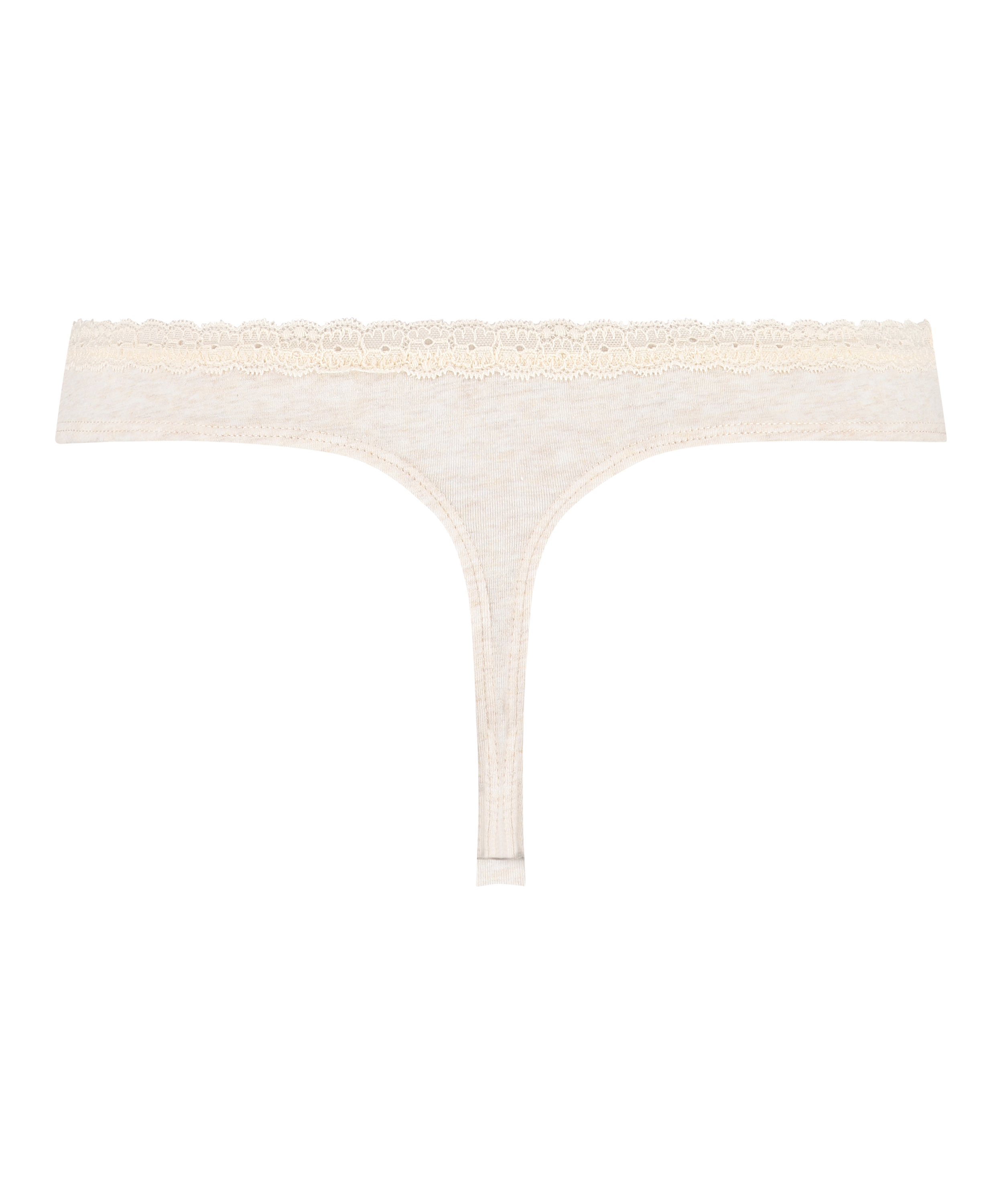 G-streng i bomull, Beige, main