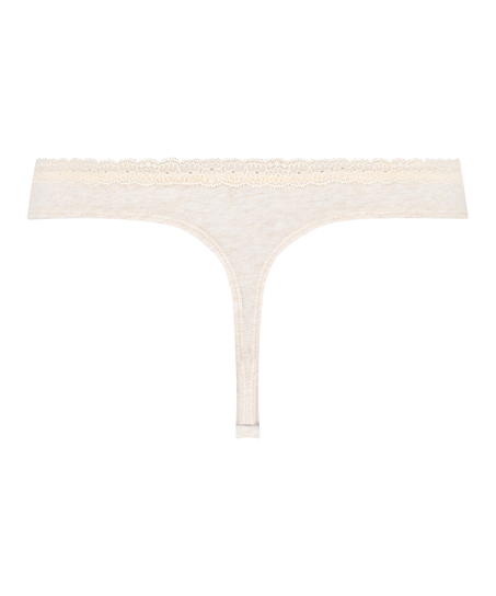 G-streng i bomull, Beige