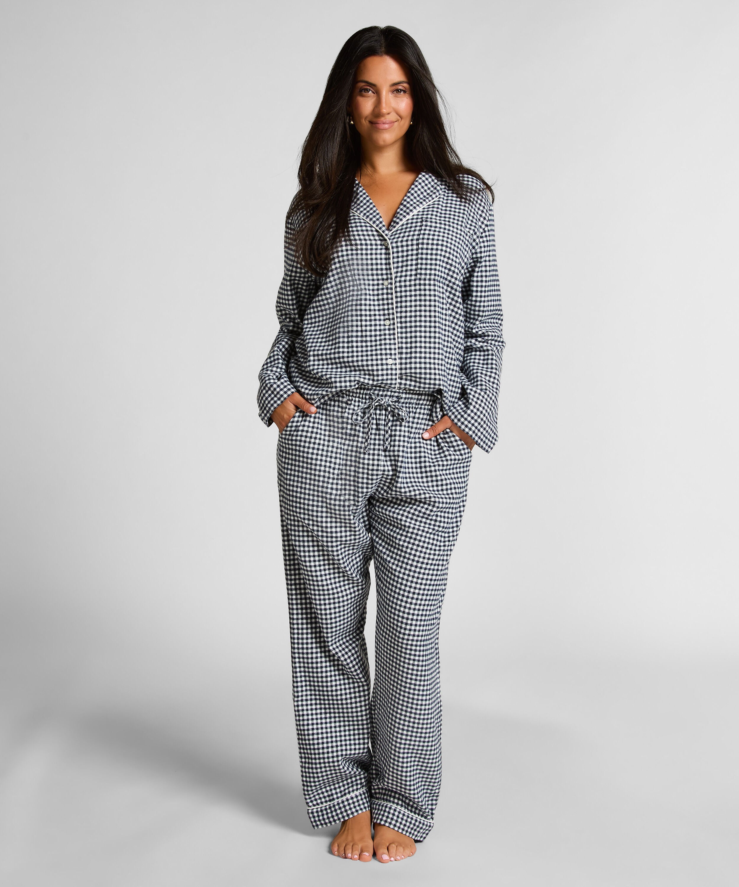 Flannel pysjamasbukse, Blå Flannel pysjamasbukse, Blå
