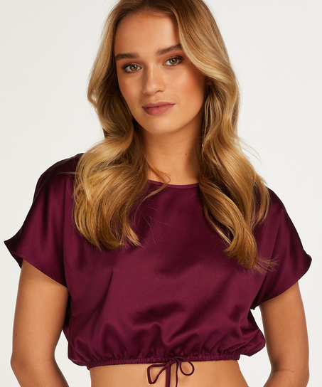 Cropped Top Satin, Lilla