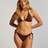 Triangle Bikinitopp Scallop Lurex, Brun
