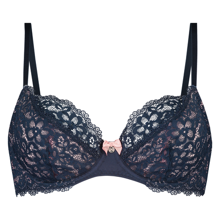 Uvattert bh med bøyle Marine, Blå