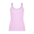 Ribbestrikket singlet med blonder, Lilla