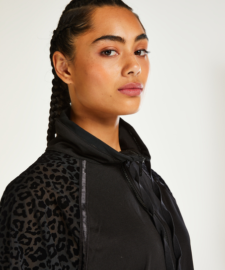 HKMX Leopard jakke, Svart