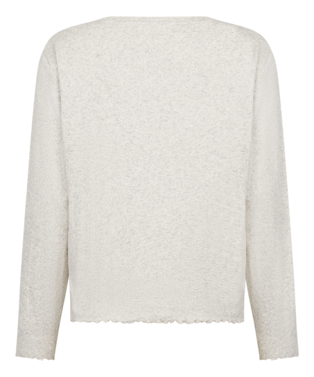 Pyjama Top Loose Pointelle, Gr&aring;