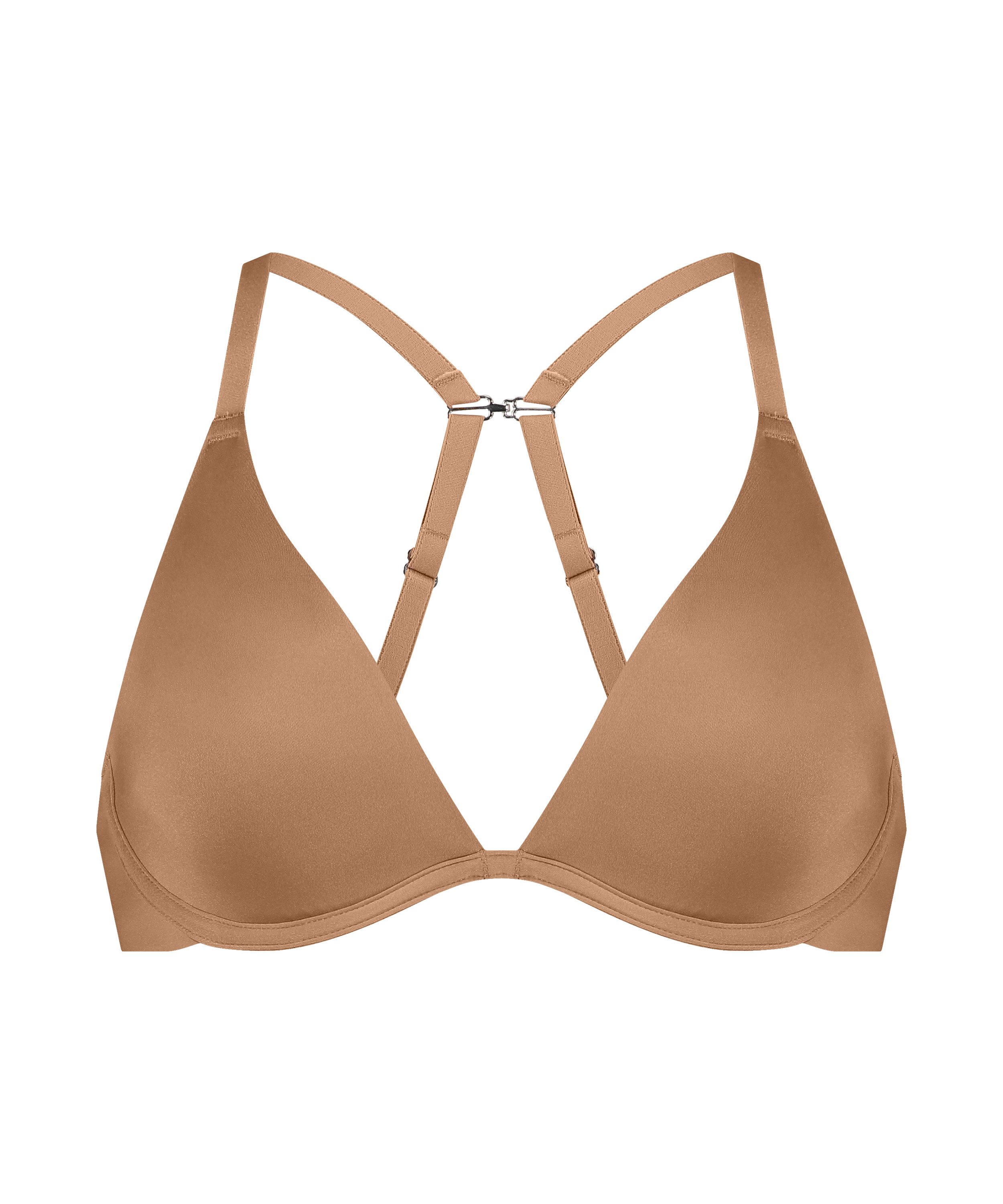 Upolstret BH med bøyle Smooth, Brun, main
