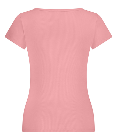 Henley kortermet pyjamastopp, Rosa
