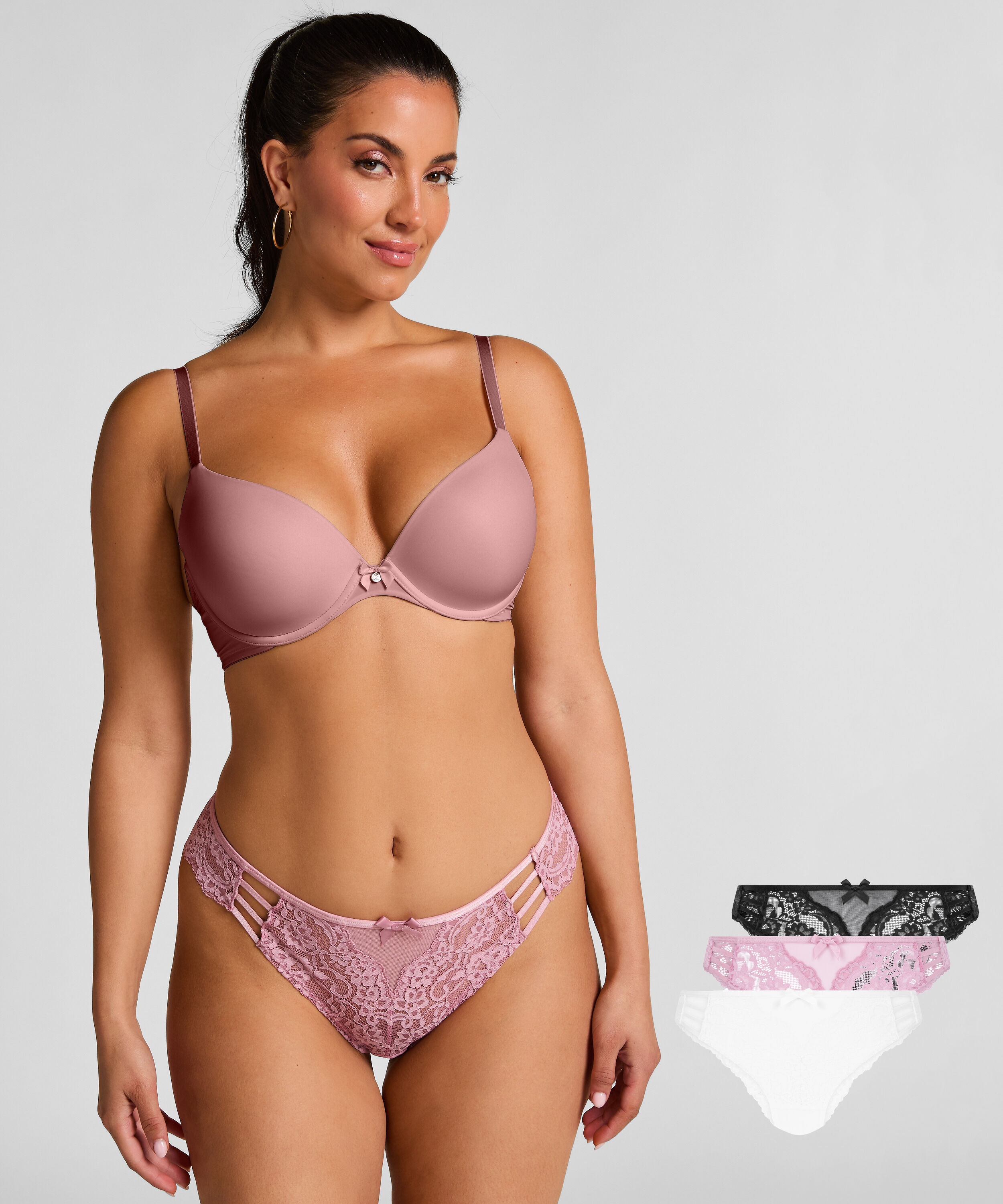 3-pakning Belle Brazilian, Rosa