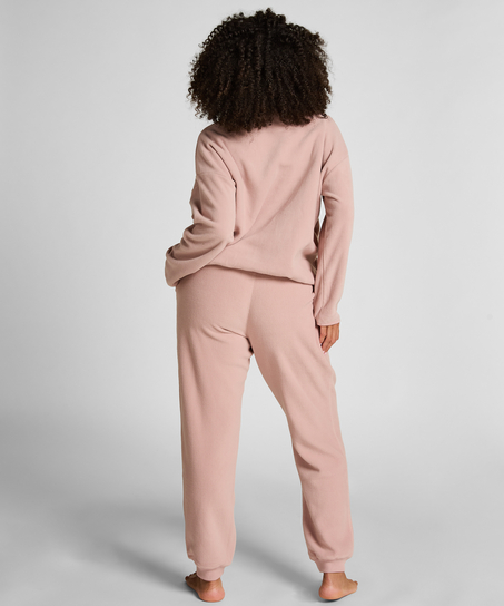 Jogger sporty fleece, Rosa