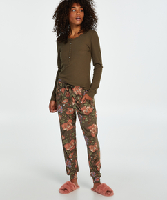 Tall Ditzy Floral pysjamasbukse, Grønn