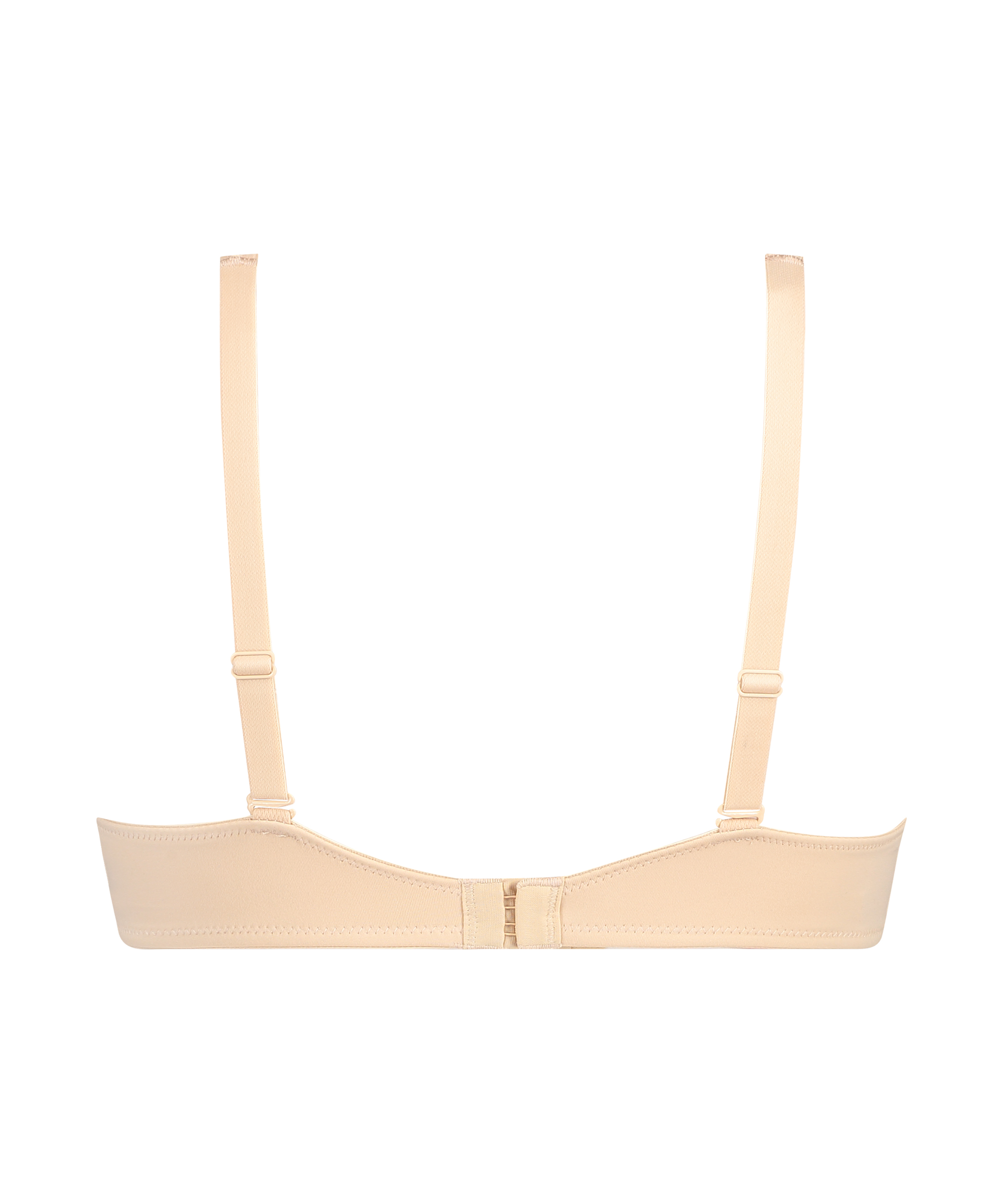 Uforet BH i satengfleece med bøyle, Beige, main