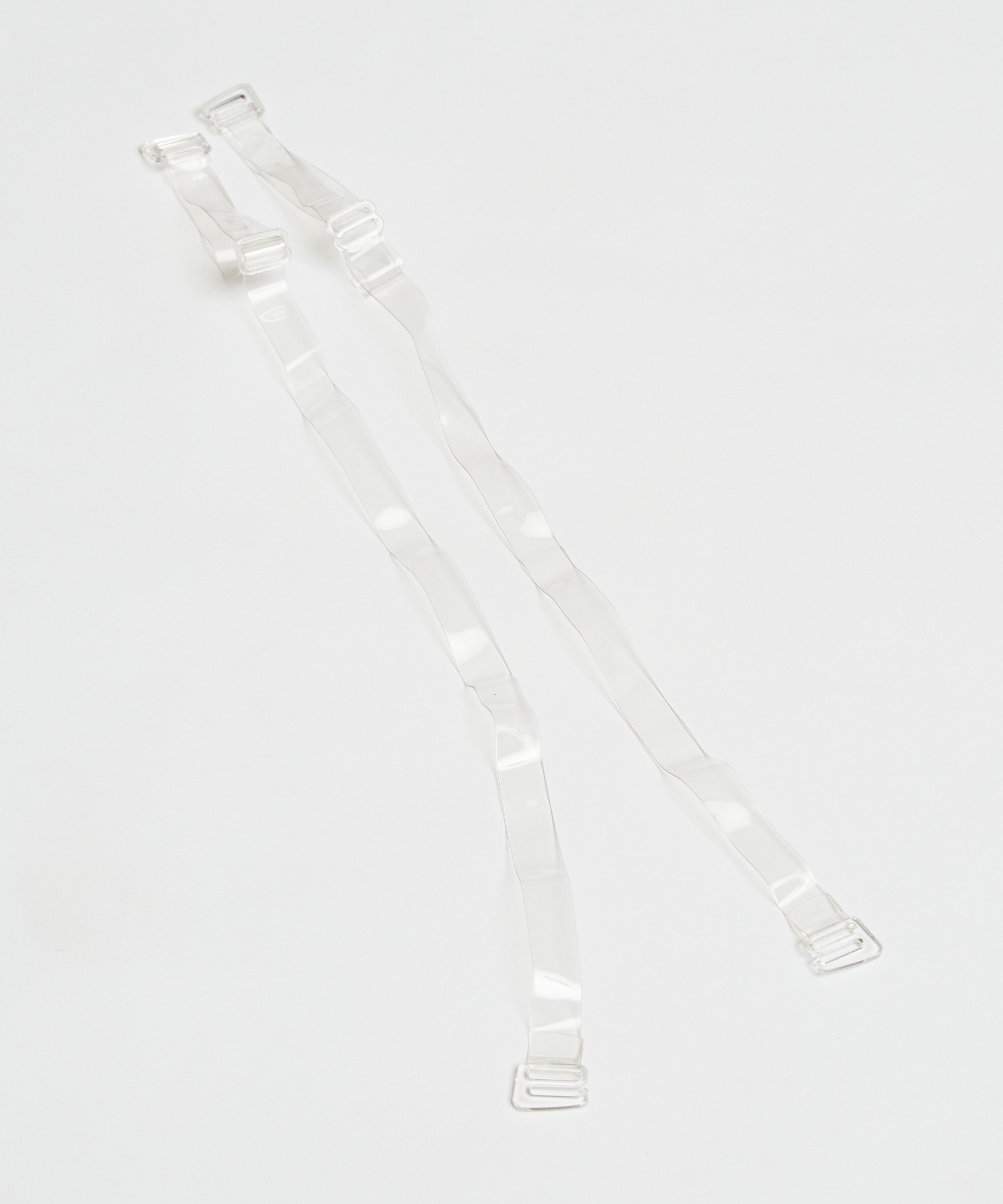 Gjennomsiktige BH-stropper for D-skåler og større, Hvit, main
