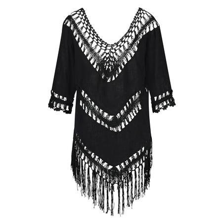 Fringe Tunic, Svart